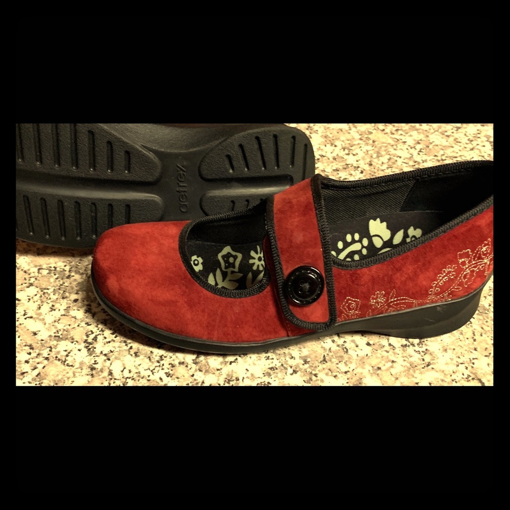 Red Aetrex Mary Janes